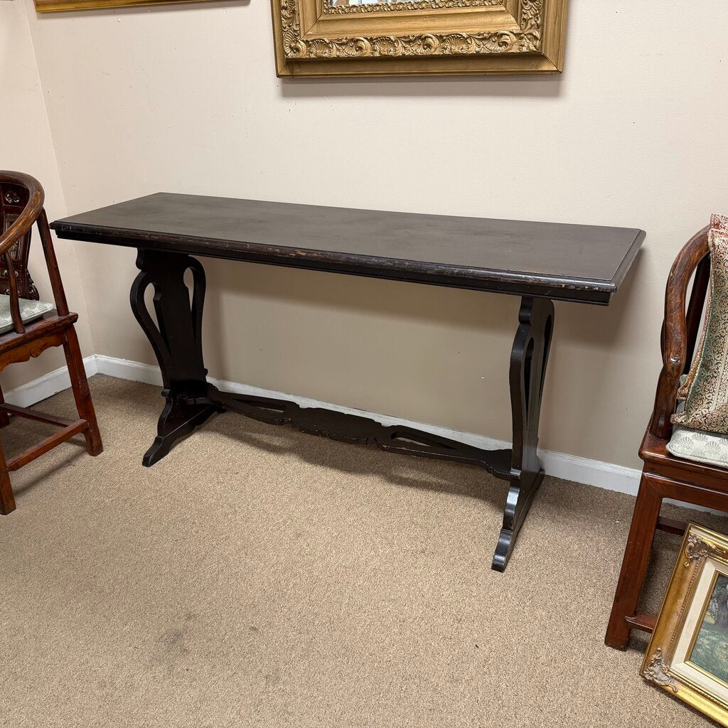 Jacobean-Style Trestle Console Table
