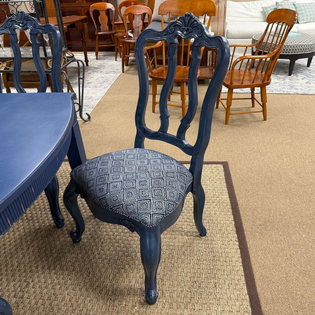 Painted Dining Table + 6 Chairs + 1-18" Leaf