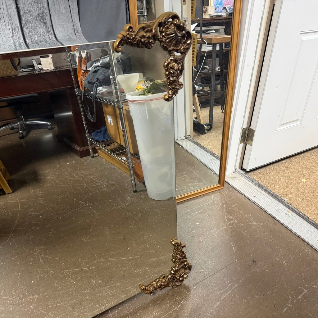 Hollywood Regency Style Large Beveled Mirror