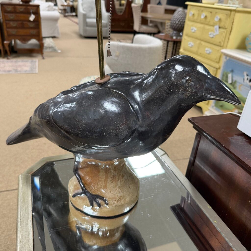 Ceramic Raven Lamp (no shade)