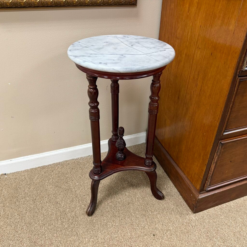 Victorian Marble Top Plant Stand
