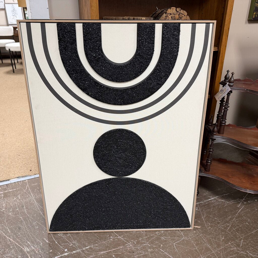 Textured Black + White Canvas