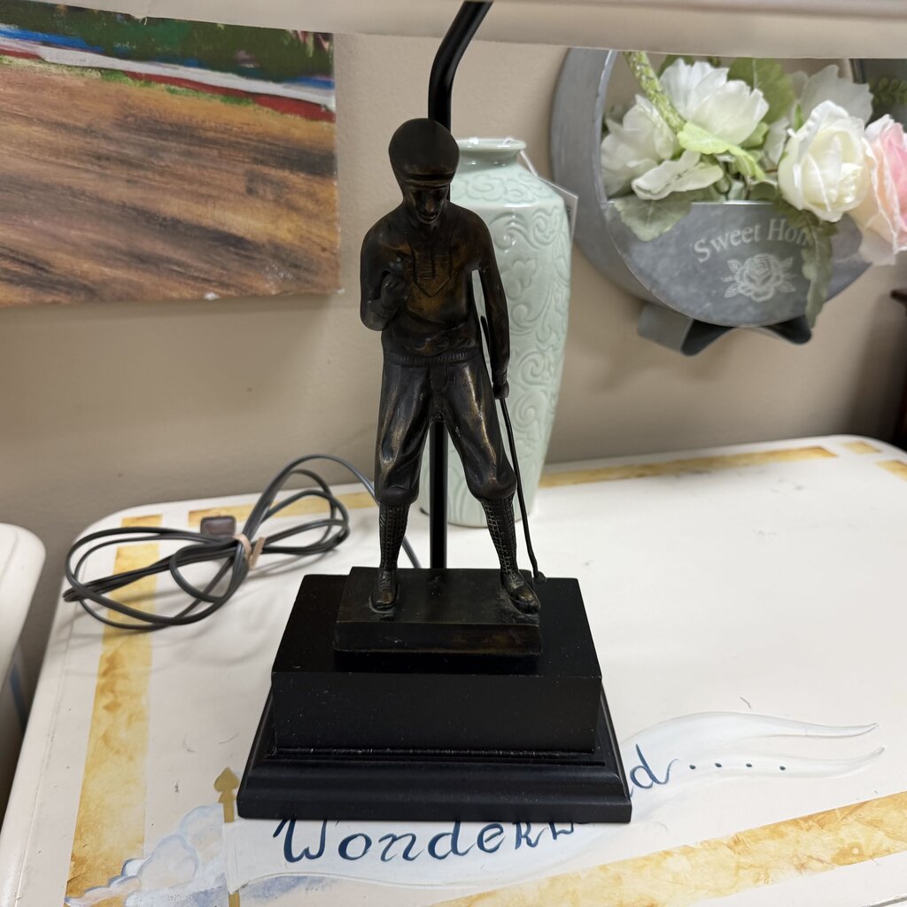Metal Golfer Lamp