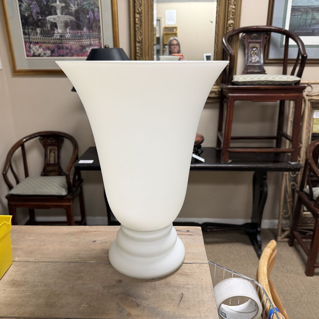 Glass Torchiere Table Lamp