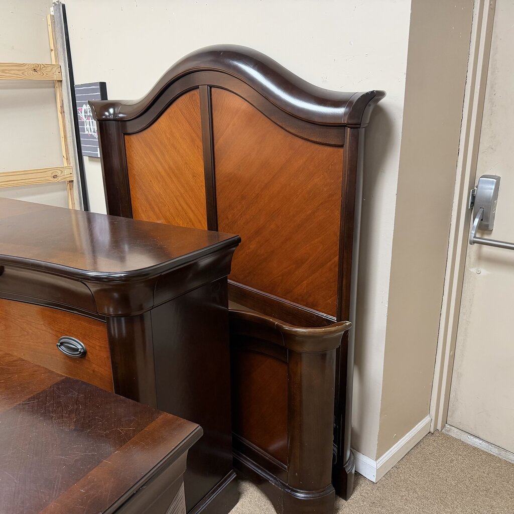 Two-Tone Wood Panel Bed