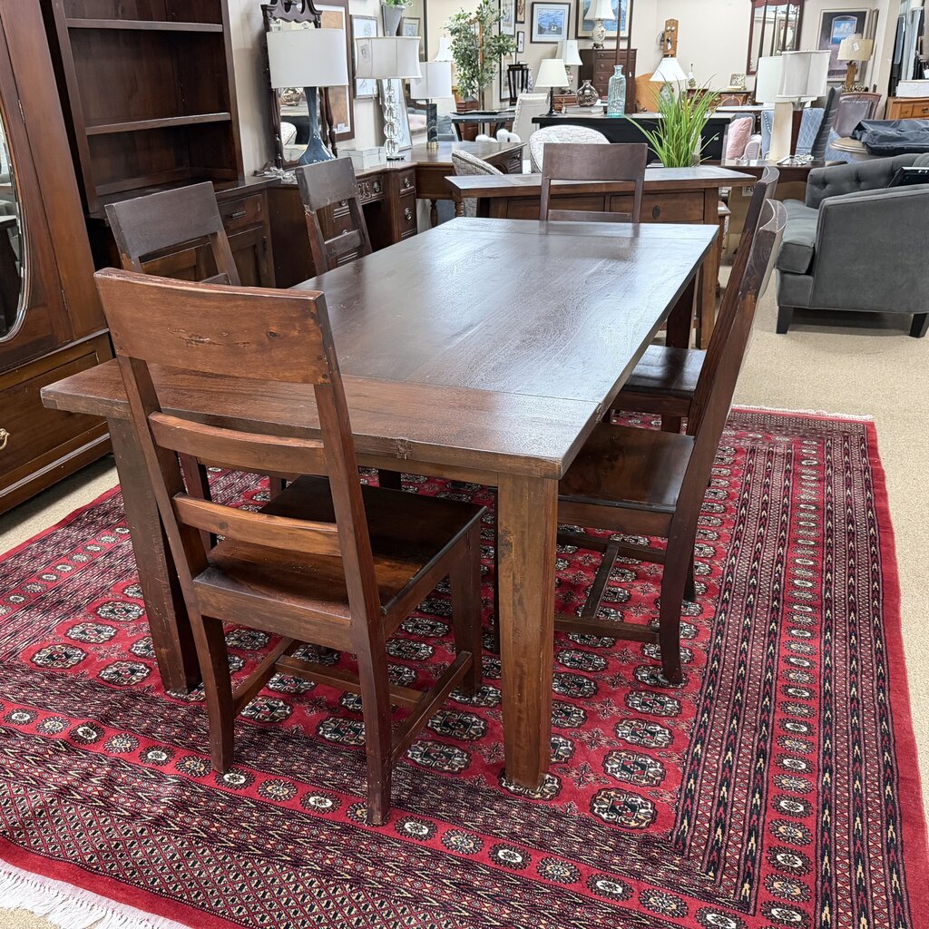Farmhouse Style Dining Table + 6 Chairs