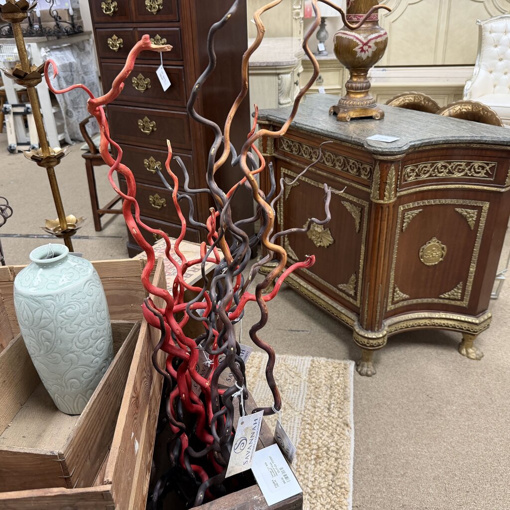 Set/3 Curvy Willow Branches (Black, Brown, or Red)