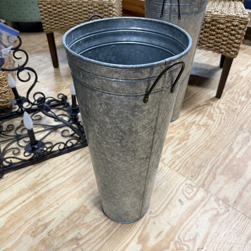 Galvanized Metal Flower Vase