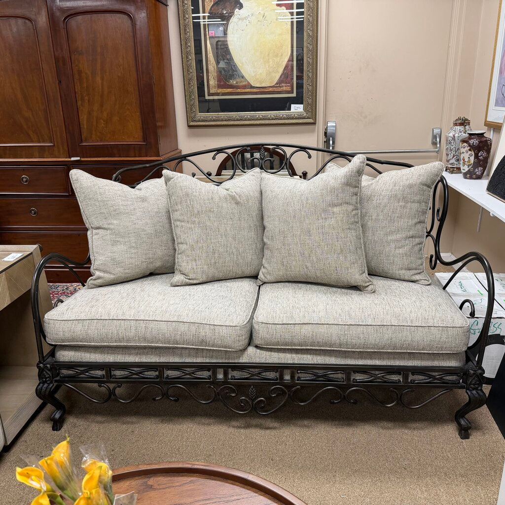 Imported French Wrought Iron Settee