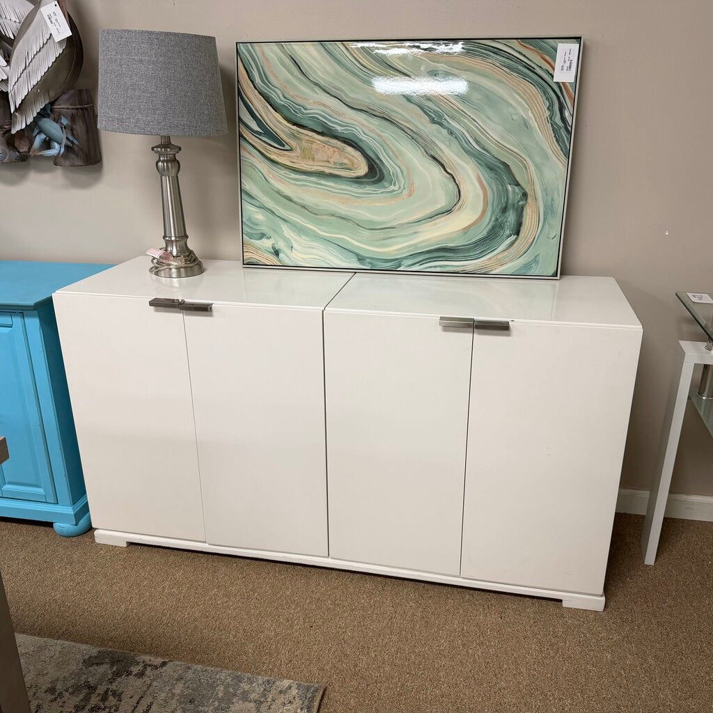 White Lacquer Credenza