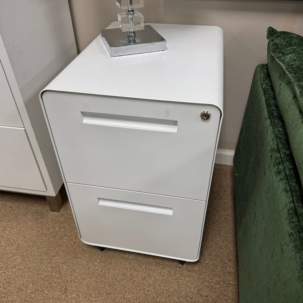 2-Dr Metal Filing Cabinet (no key)