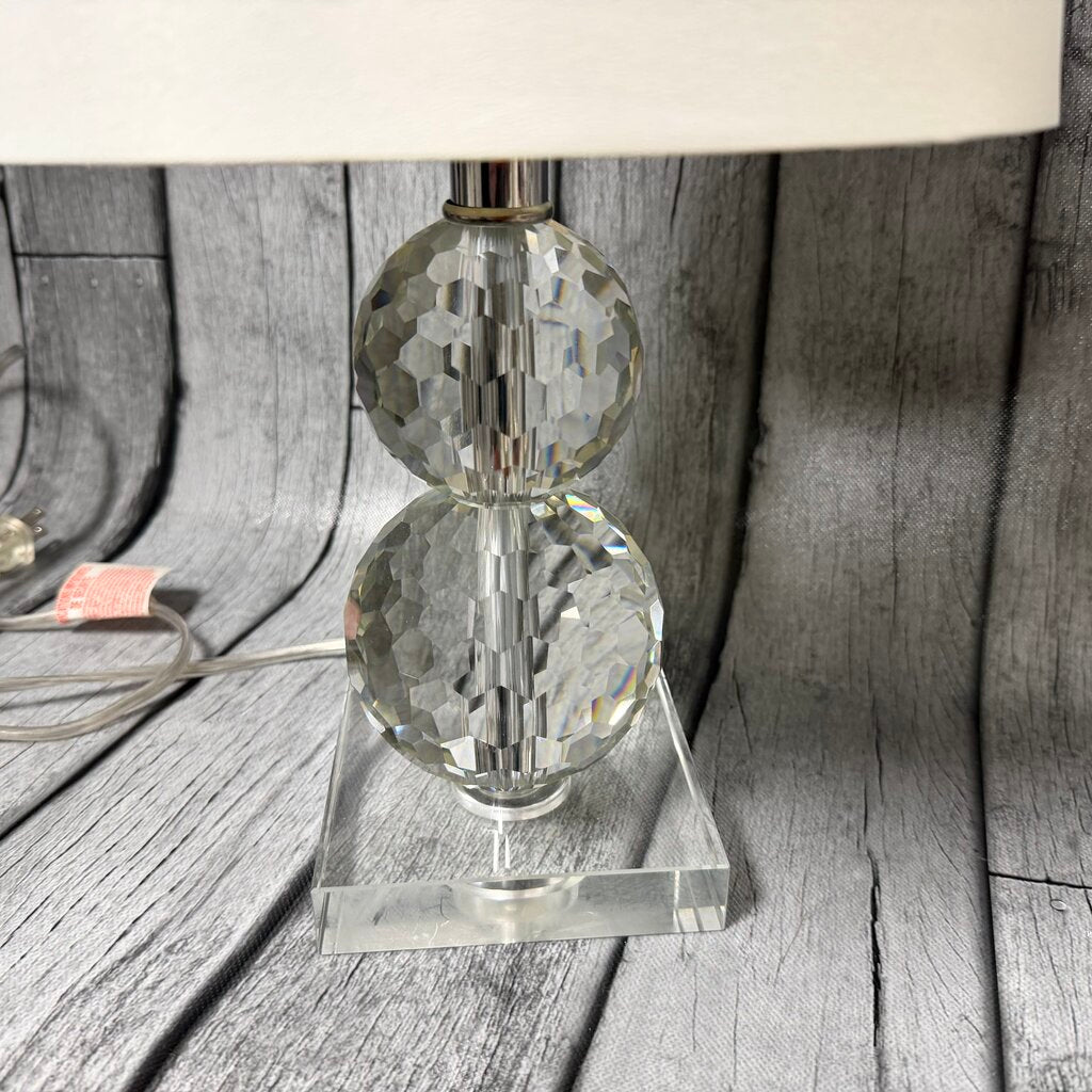 Pair Crystal Bubble Lamps