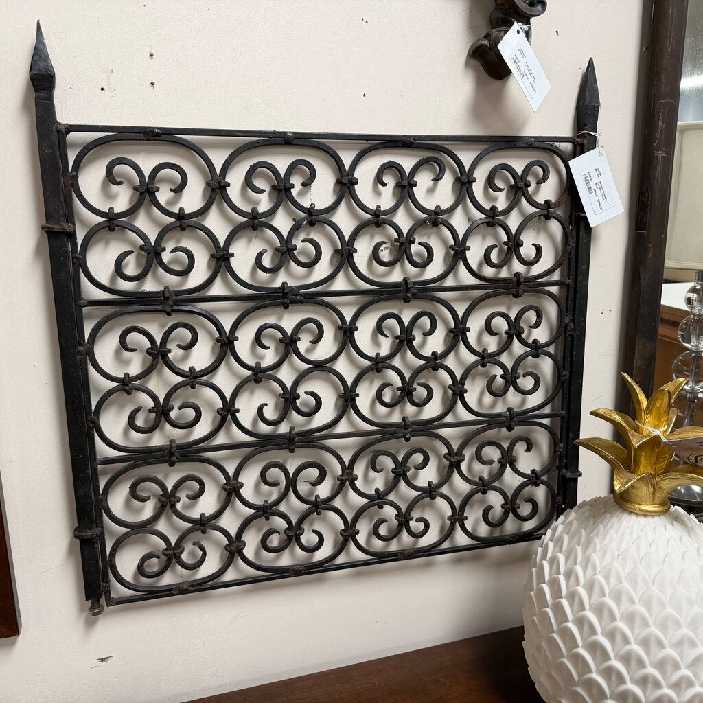 Antique Wrought-Iron Gate Panel