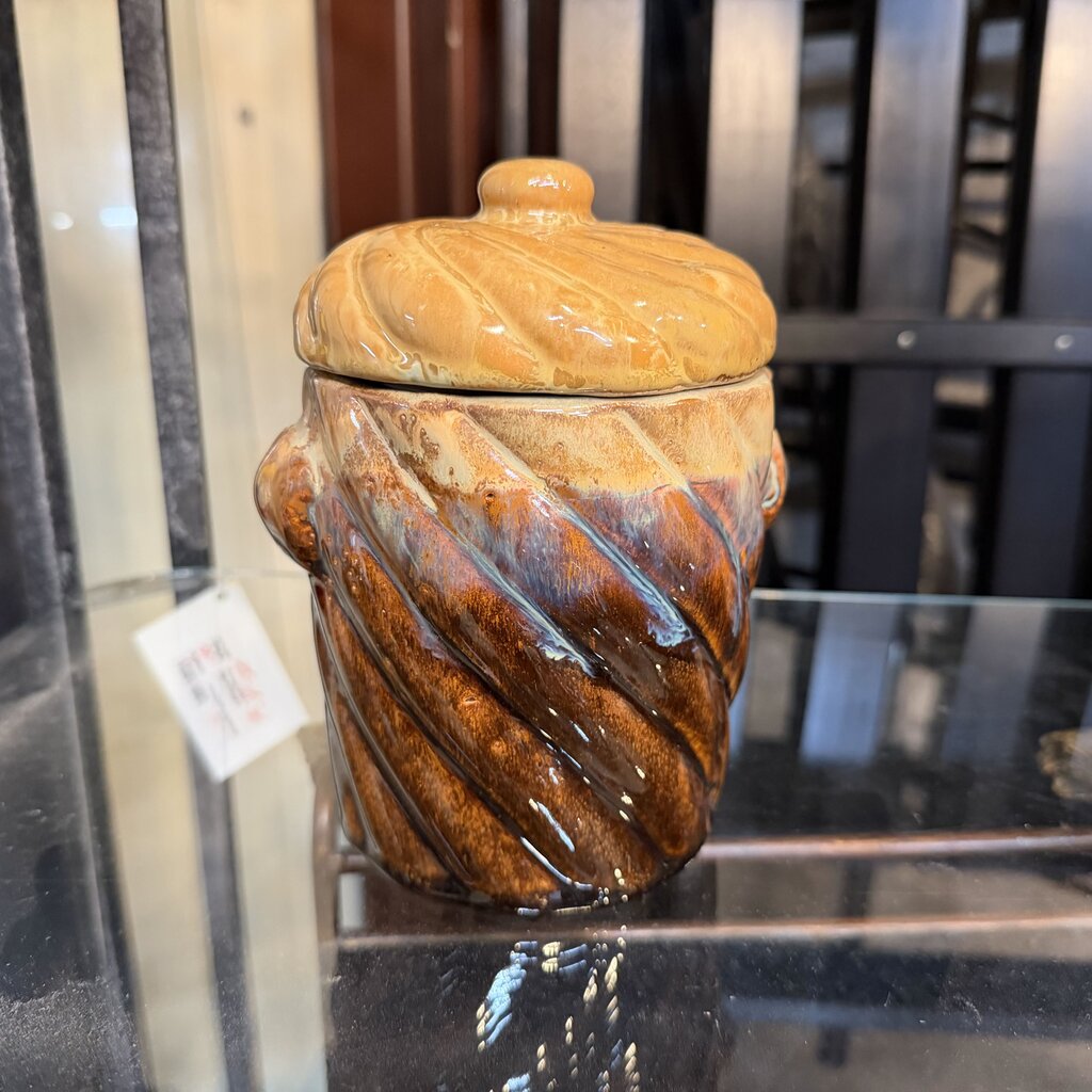 Round Ceramic Jar w/Lid