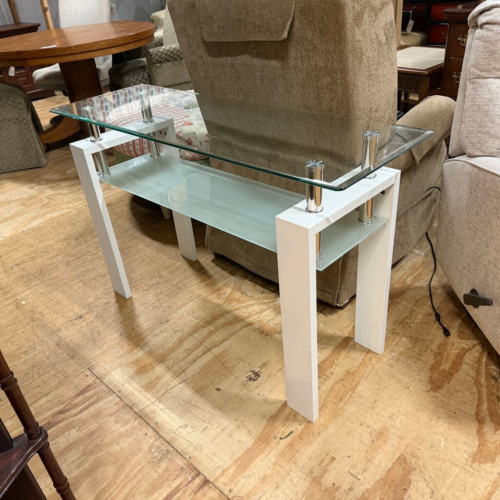 *NEW* Contemporary Glass Top Console Table