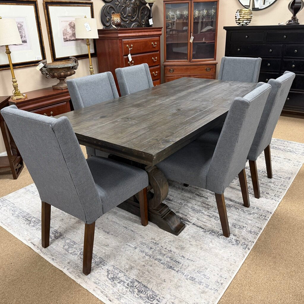 Farm Style Dining Table + 6 Chairs