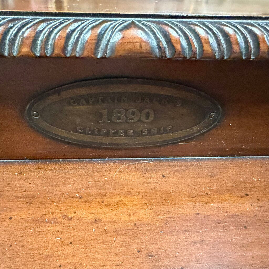 Reproduction Captain's Writing Desk - 1890 Clipper Ship Style