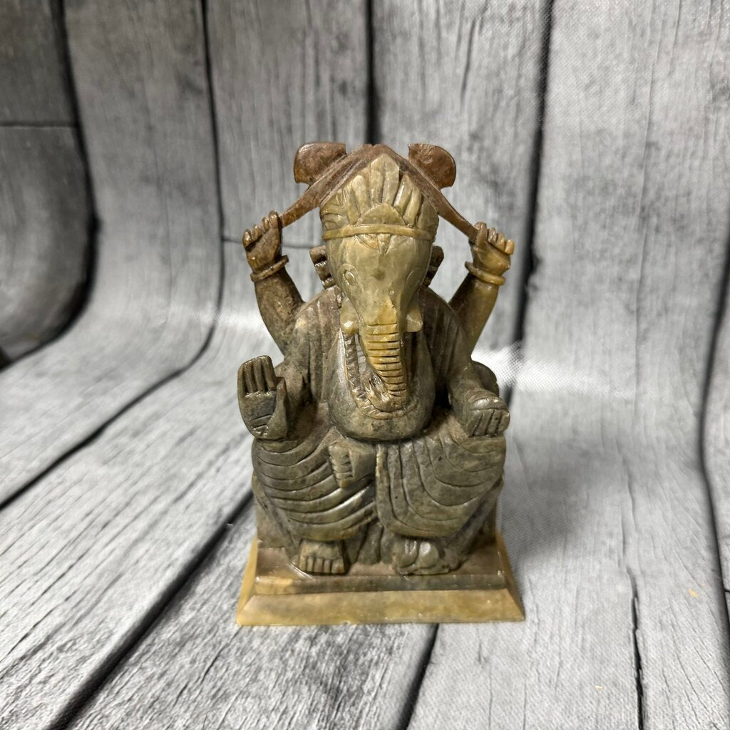 Hand-Carved Ganesha Statue