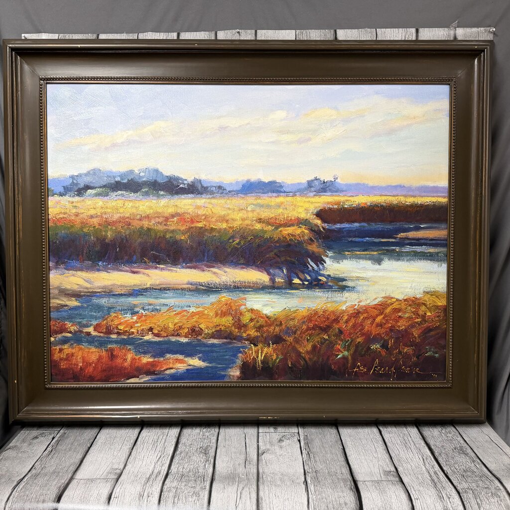 Expressionist Waterways Landscape Canvas