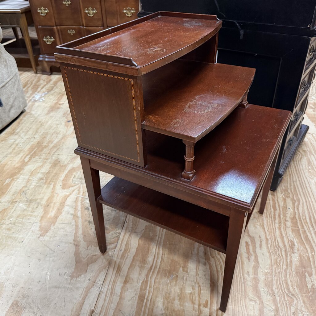 Vintage Mahogany 3-Tier Step Table