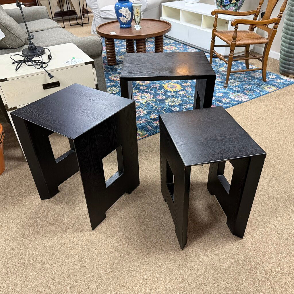 Set/3 Solid Wood Nesting Tables