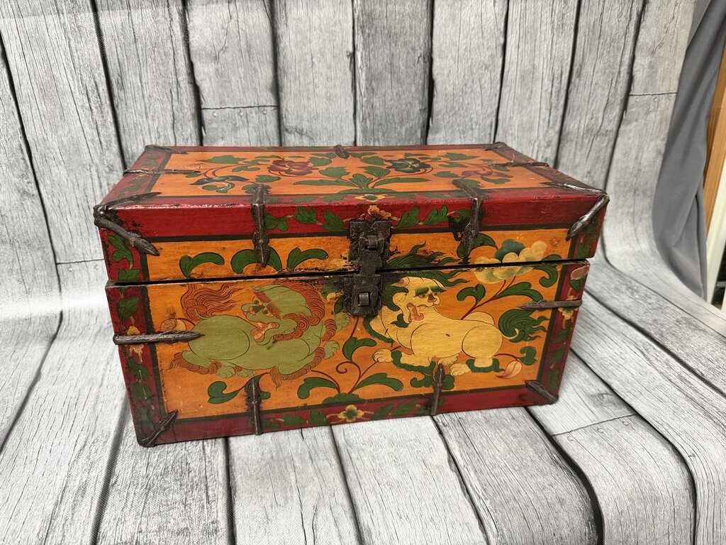 Hand-Painted Tibetan Prayer Chest