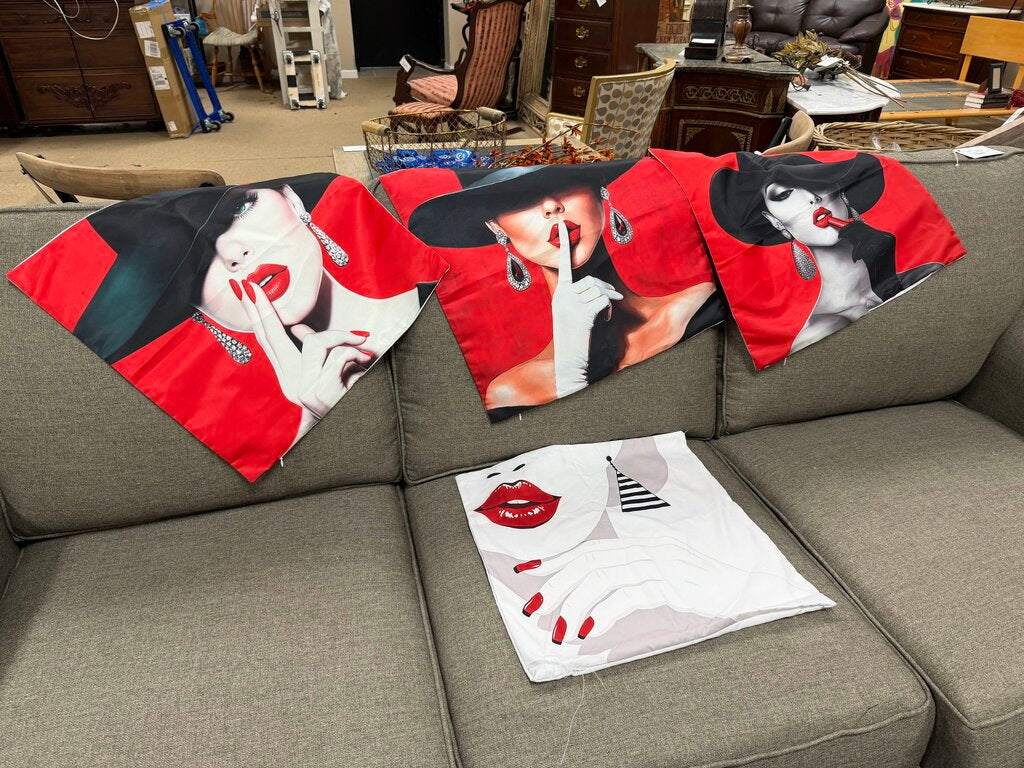 Set/4 Fashionista Pillow Covers