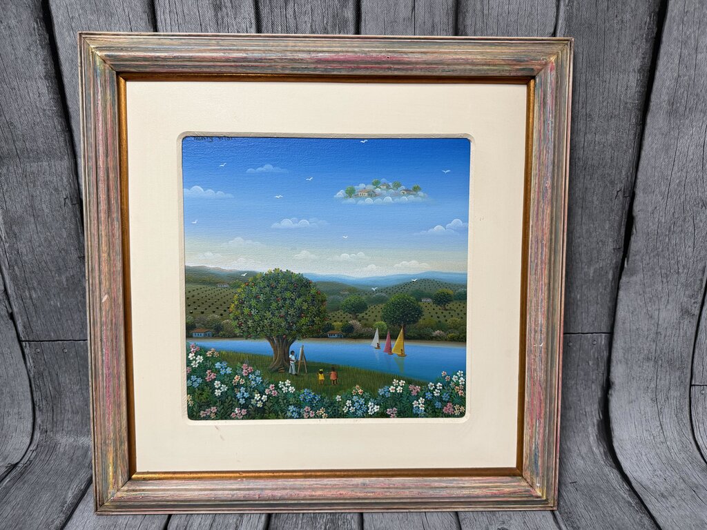 Original Landscape with Sailboats Painting