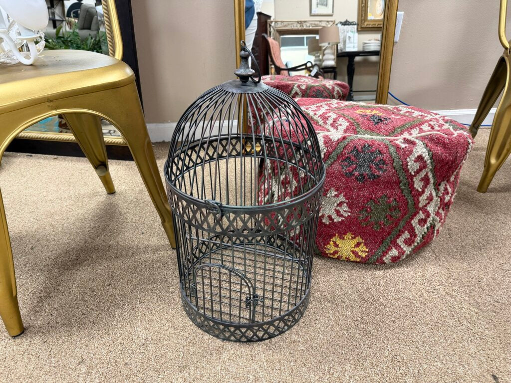 Decorative Black Metal Bird Cage