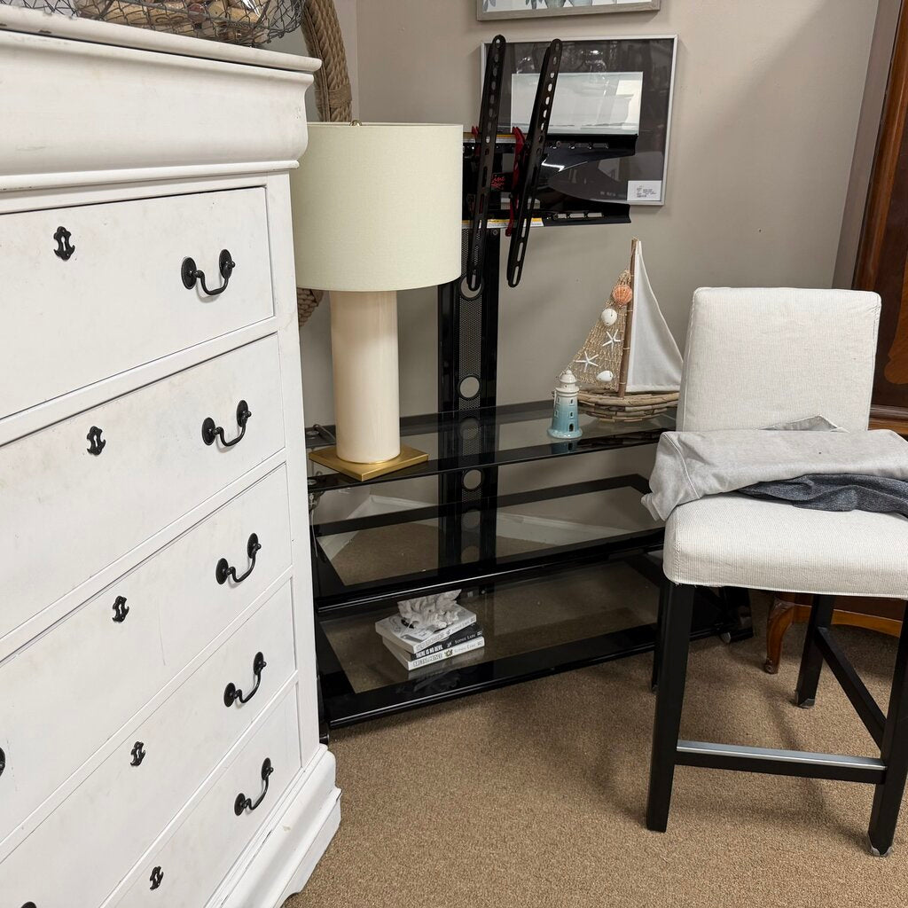 Glass + Metal TV Stand