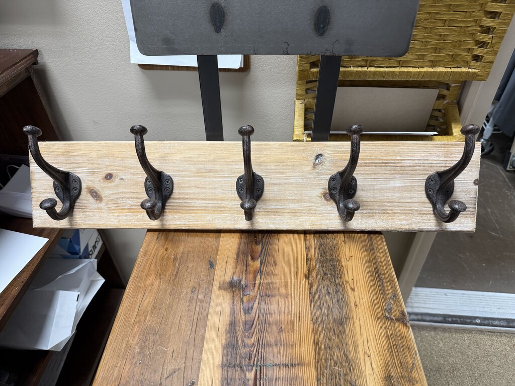 Iron Wall Hooks on Board