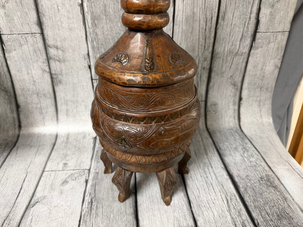 Handcrafted Wood Ceremonial Vessel