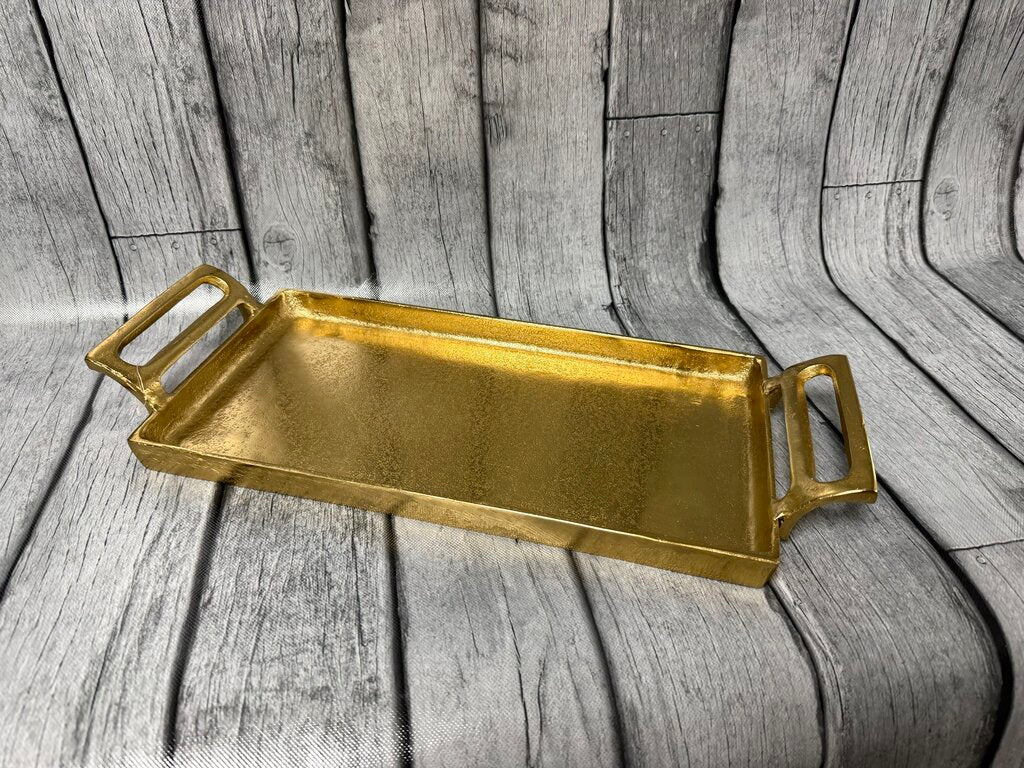 Gold Metal 2-Handle Tray