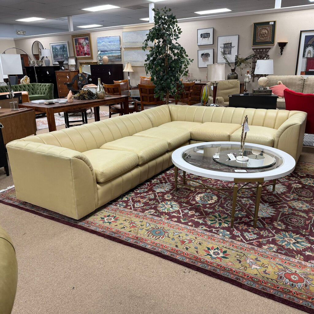 Low Profile Yellow/Gold Sectional