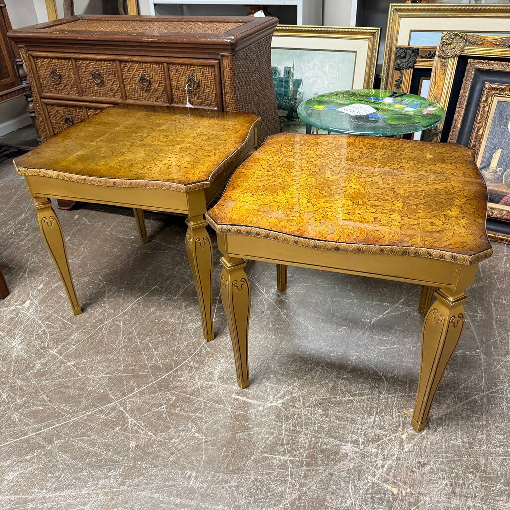 Pair Hollywood Regency End Tables