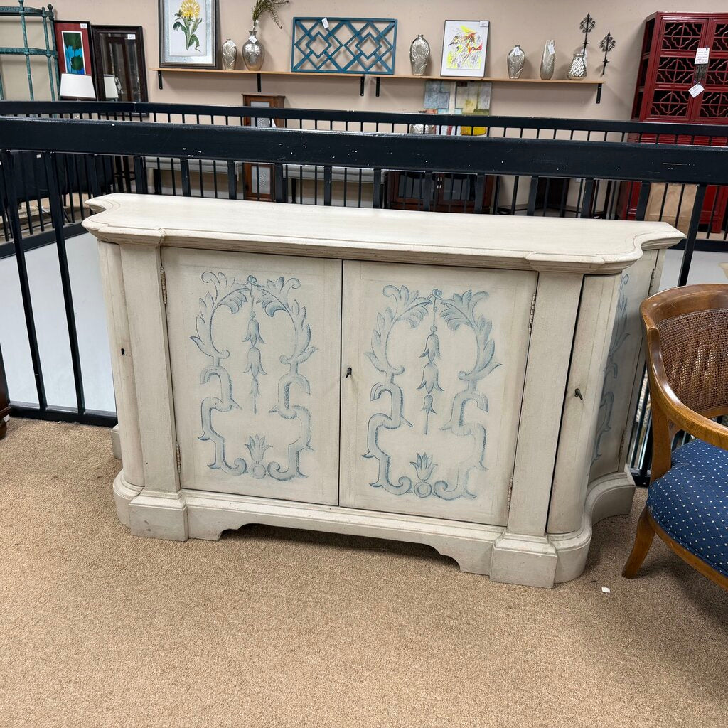 Handpainted Imported Accent Cabinet