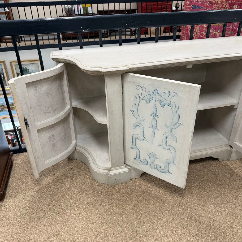 Handpainted Imported Accent Cabinet