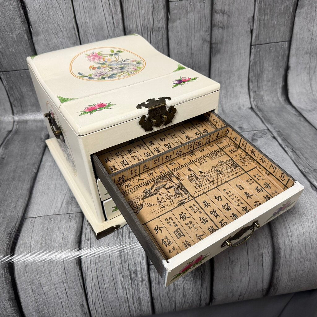 Hand Painted Asian Style Vanity Box