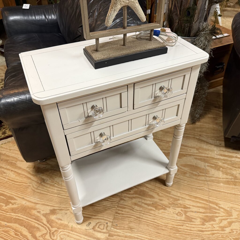 Cream 3-Dr Side Table