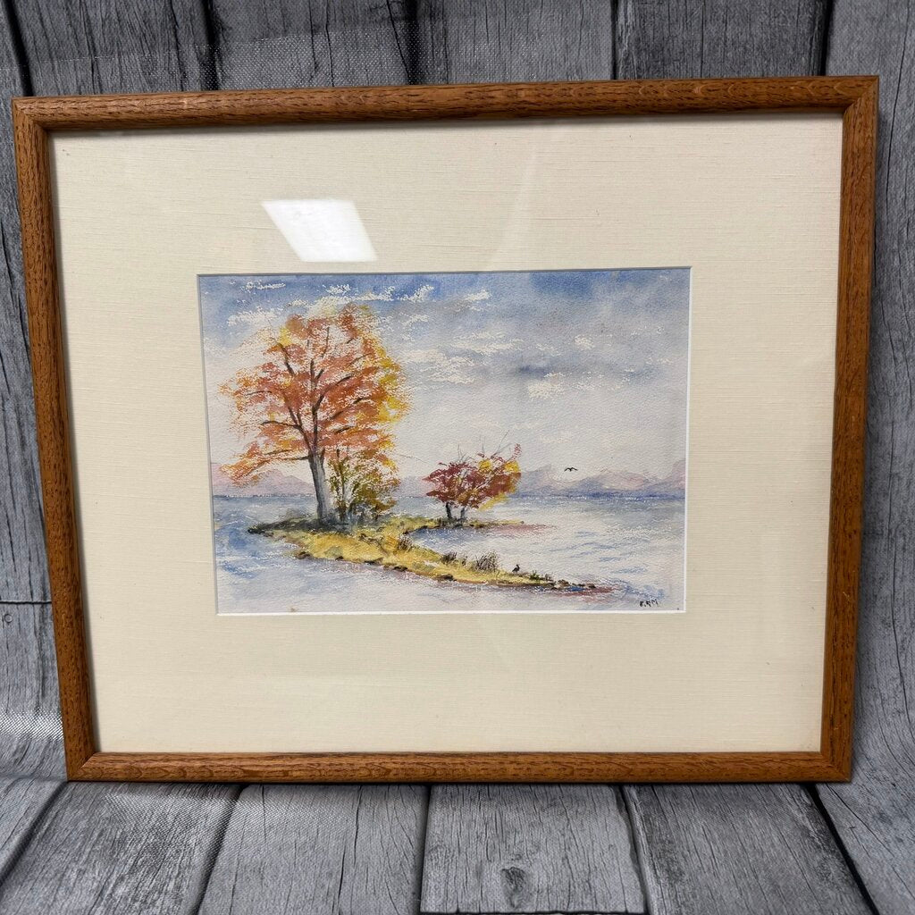 Autumn Trees Original Watercolor