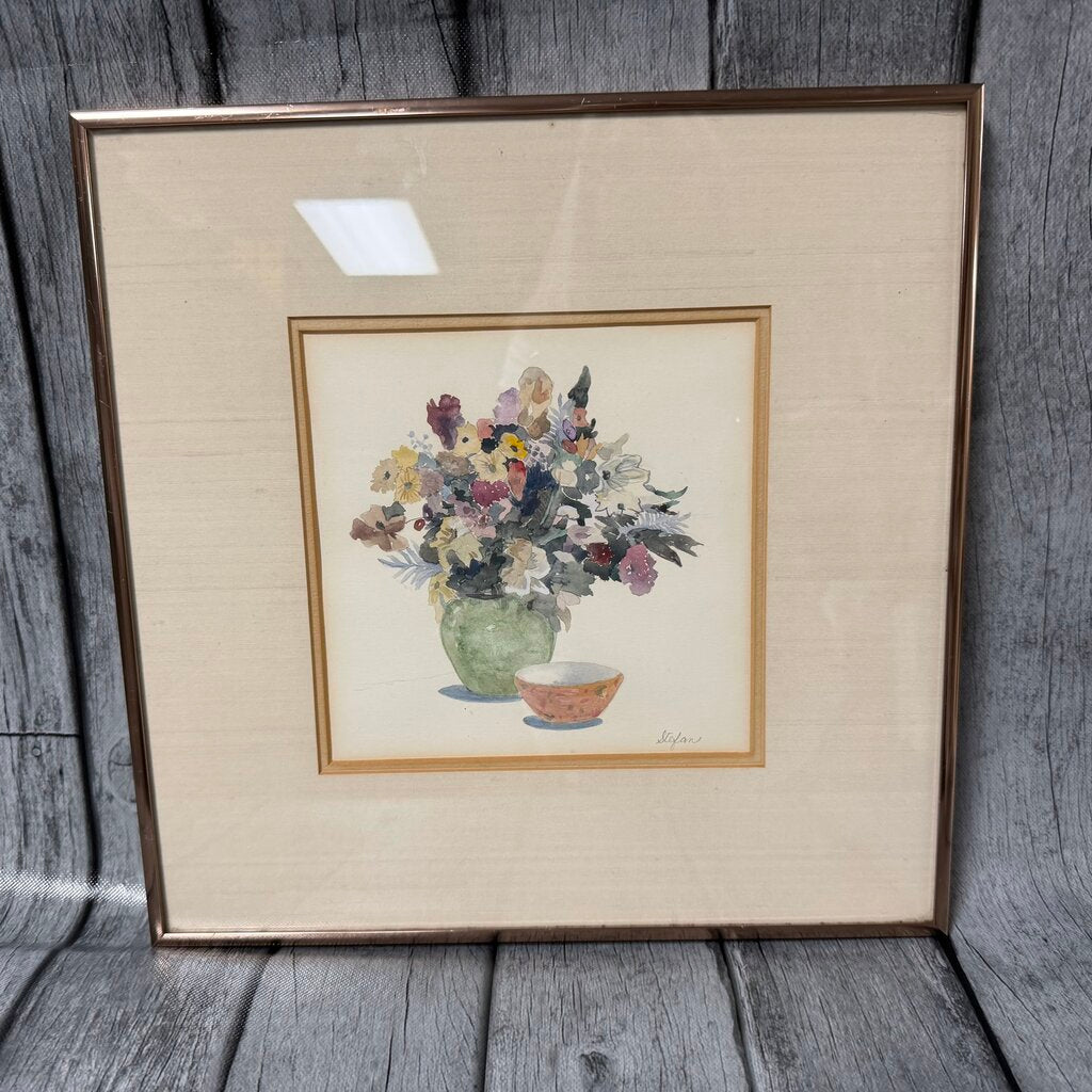 Vase of Flowers Watercolor