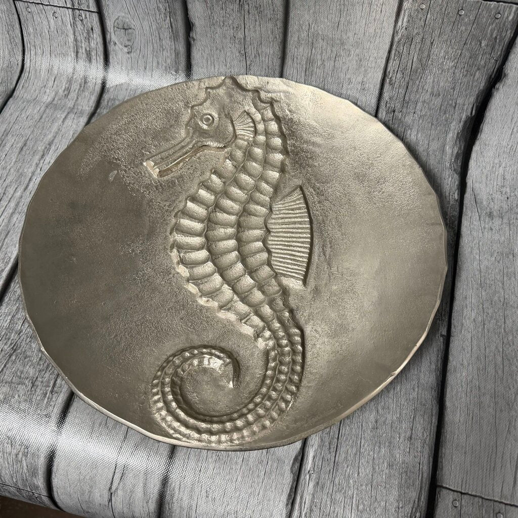 Pewter Seahorse Platter