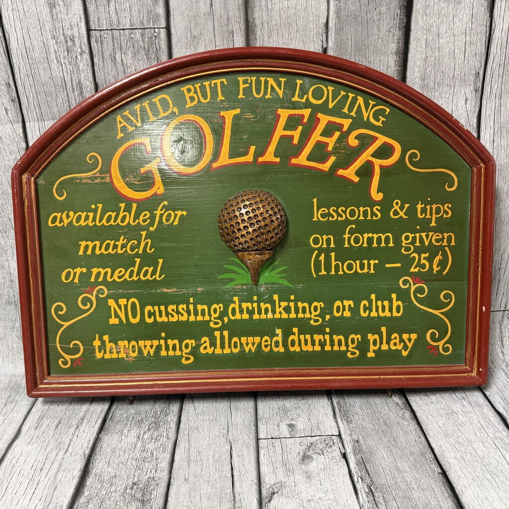 Avid Golfer Sign