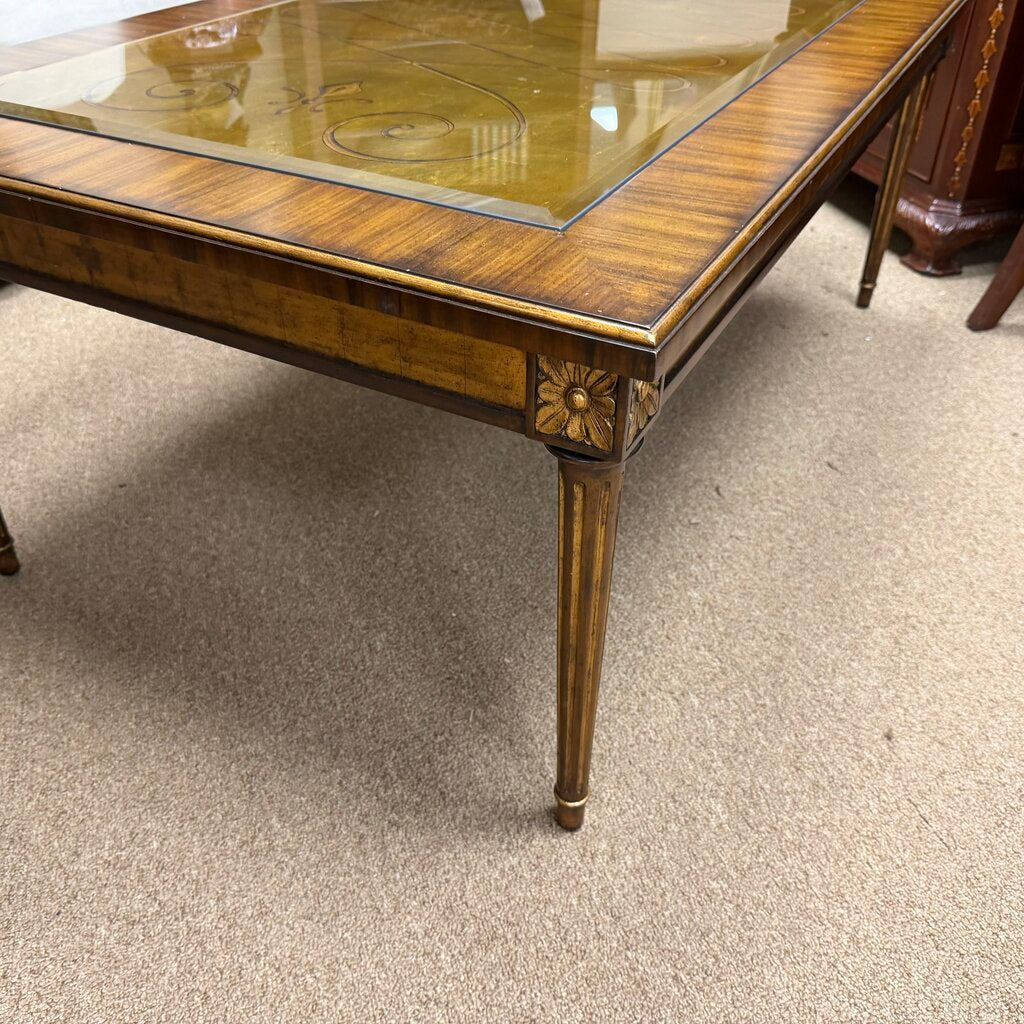 Neoclassical-Style Coffee Table w/Decorative Inlay