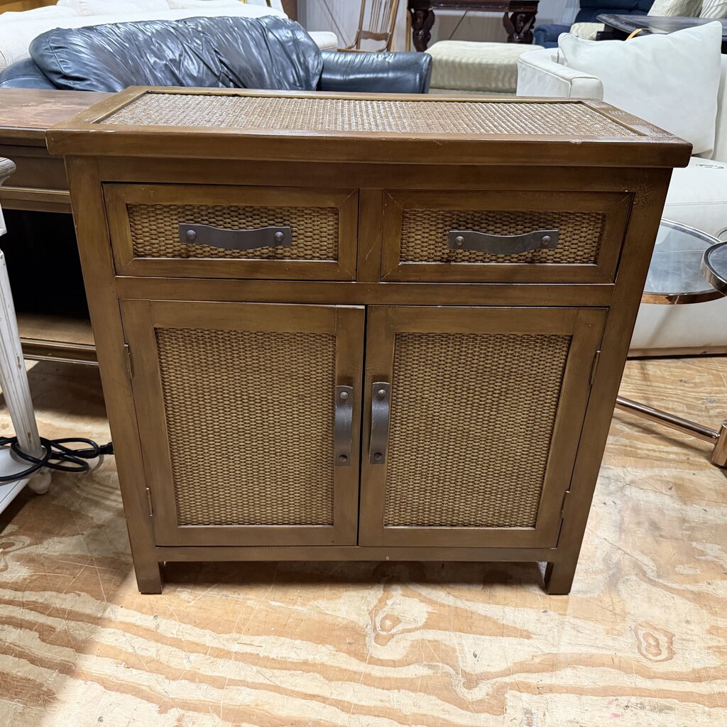 Wood + Woven Accent Chest