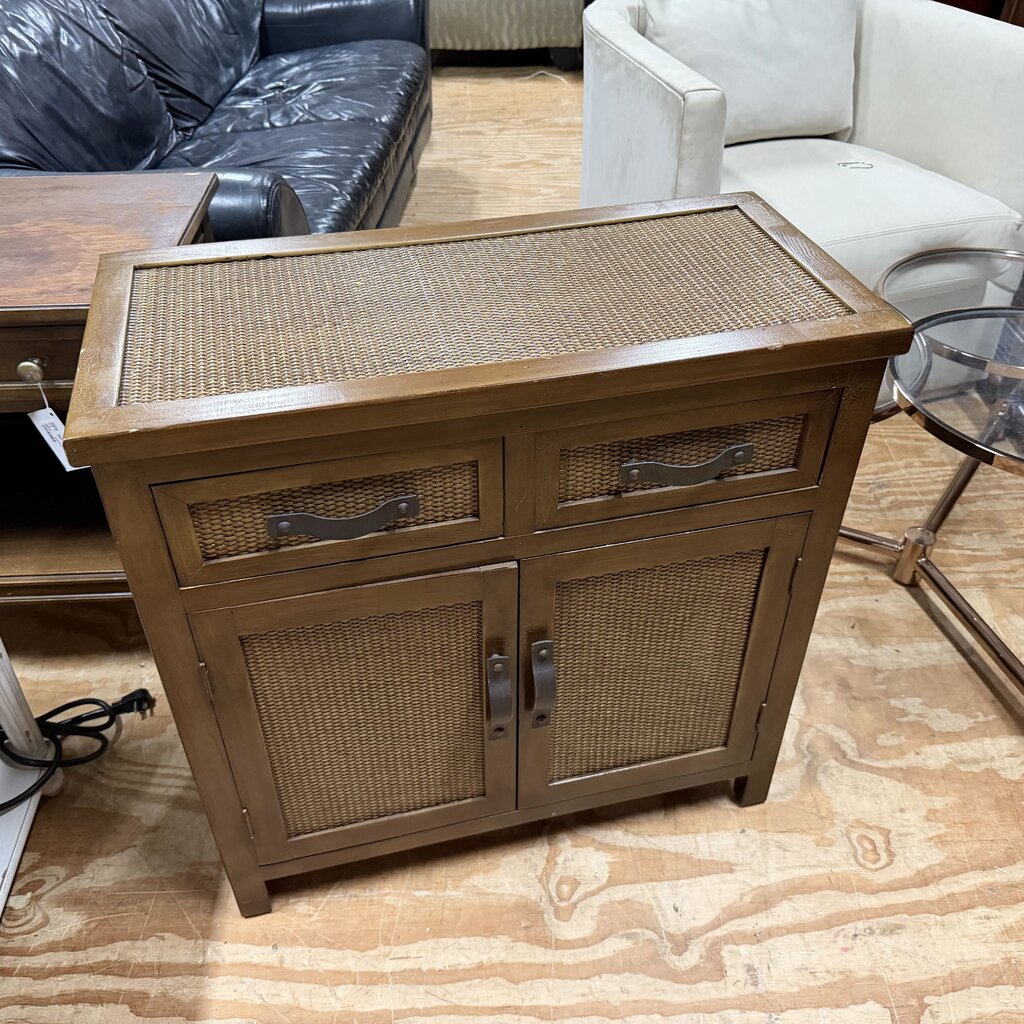 Wood + Woven Accent Chest