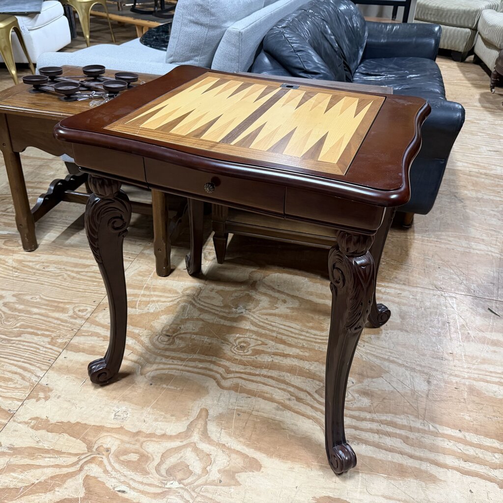 3-in-1 Game Table w/Carved Cabriole Legs