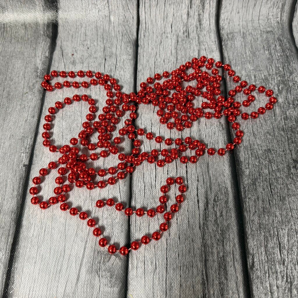 10' Red Bead Garland