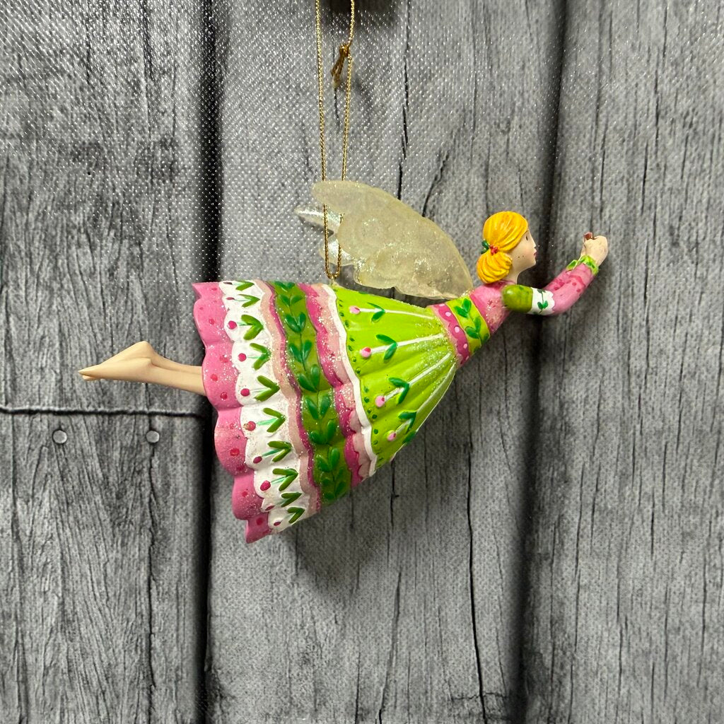 Folk Art Flying Fairy Ornament