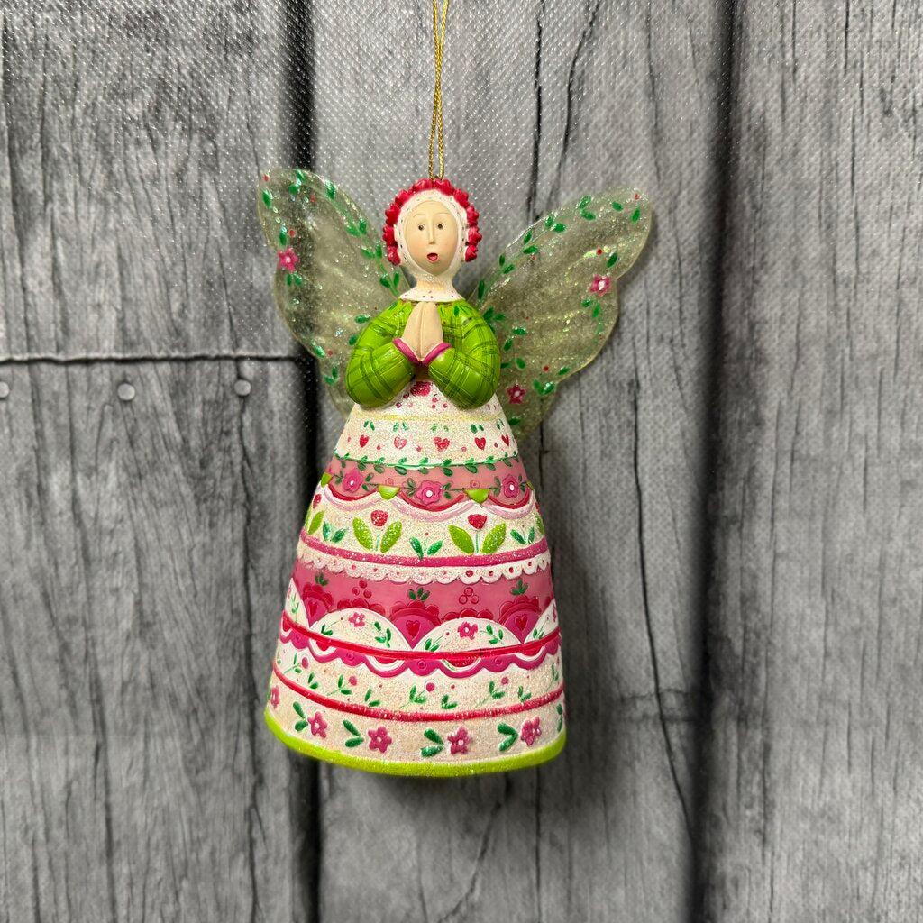 Folk Art Praying Fairy Ornament